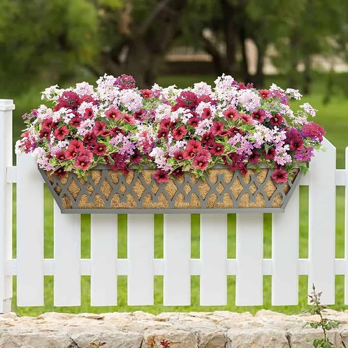 4 Pack 30 Inch Window Boxes Planters Railing Planter Box - Image 4