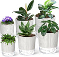Self Watering Pots for Indoor Plants, 4/5.5/6.3 Inch Plant Pots Indoor Outdoor by Samhe