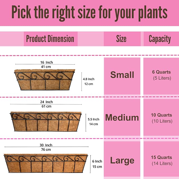 LaLaGreen Wall Planters for Outdoor Plants Window Flower Boxes Basket Attach to - Image 4