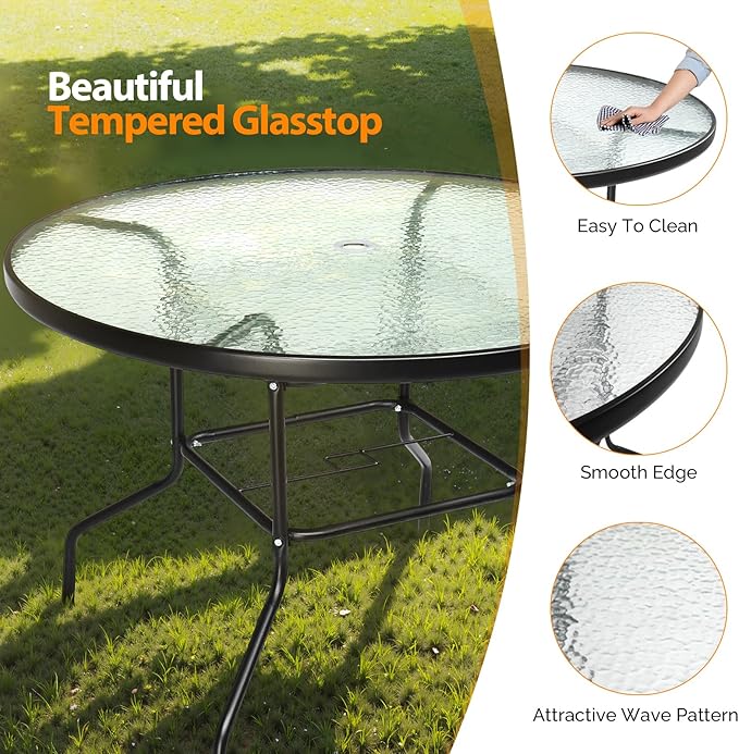 VINGLI 40'' Outdoor Dining Table - Image 4