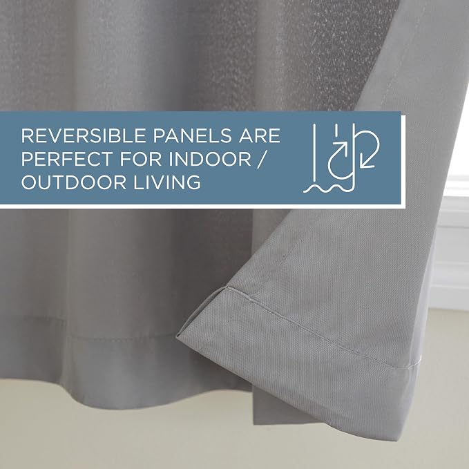 TOWN & COUNTRY BASICS Cabana Solid Heavyweight Indoor Outdoor Curtains - Image 6