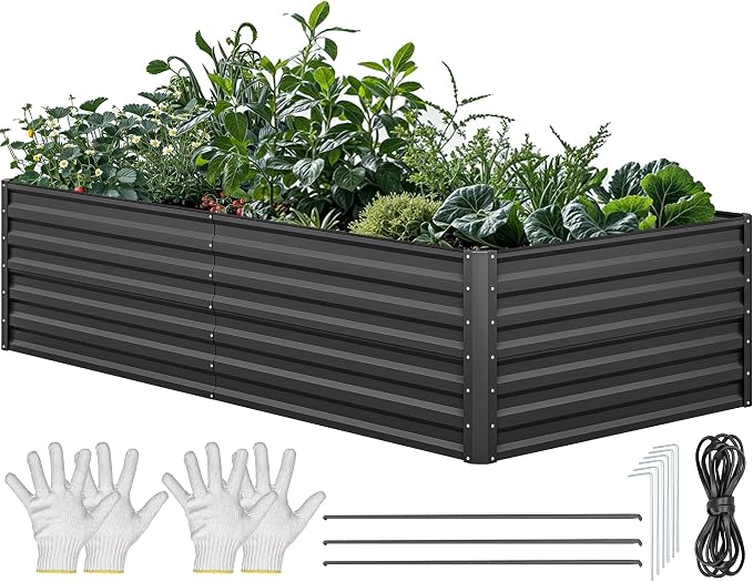 YITAHOME 96x48x24 in Galvanized Raised Garden Bed Kit, Large Metal Planter Box - Image 8