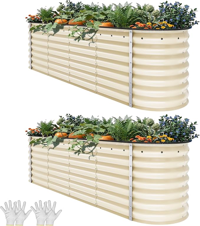 YITAHOME 24" Tall 9 in 1 Large Raised Garden Bed Kit, Outdoor Above Ground by YITAHOME