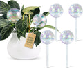 Large Extra-Thick Clear Glass Plant Watering Globes, Rainbow Gradient Self by SoilaguaDirect