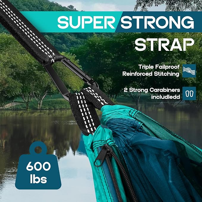 Camping Hammock Mosquito Net, Double & Single Portable Hammocks Hammocks - Image 5