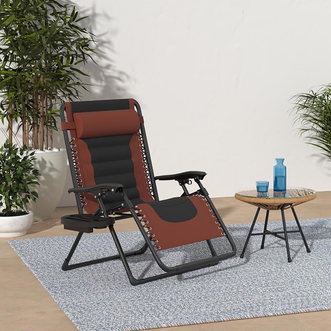 Best Choice Products Oversized Padded Zero Gravity Chair, Folding Outdoor Patio - Image 2