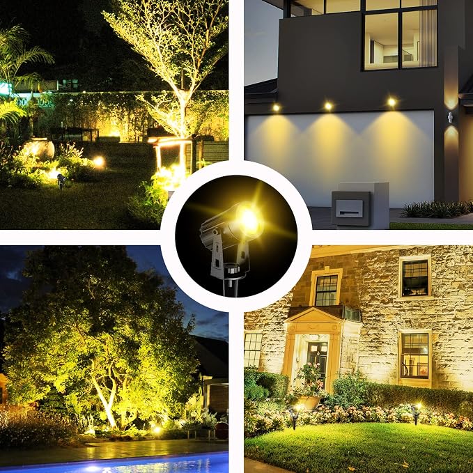 T-SUN Solar Spotlights, 4-in-1 Solar Landscape Spot Lights Outdoor Waterproof - Image 7