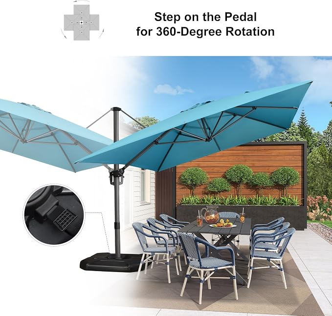 PURPLE LEAF 10'×13' Patio Umbrella - Image 5