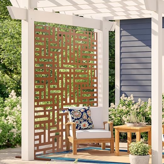 VEVOR Metal Privacy Screen, Outdoor Privacy Screens & Panels, Freestanding - Image 8