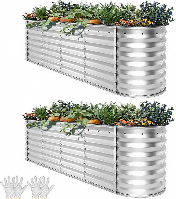 YITAHOME 24" Tall 9 in 1 Large Raised Garden Bed Kit, Outdoor Above Ground by YITAHOME