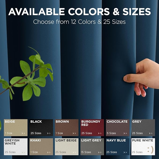 Joydeco Blackout Patio Sliding Door Curtains 90 Inches Long, Grommet Privacy - Image 9