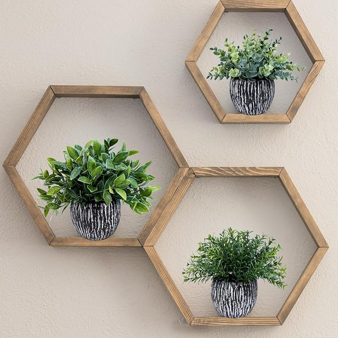 Winlyn Set of 3 Artificial Potted Plants Faux Eucalyptus Rosemary Boxwood - Image 9
