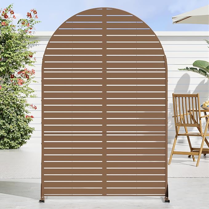 Casaphoria 72" H x 47" W Arched Metal Privacy Screen - Image 2