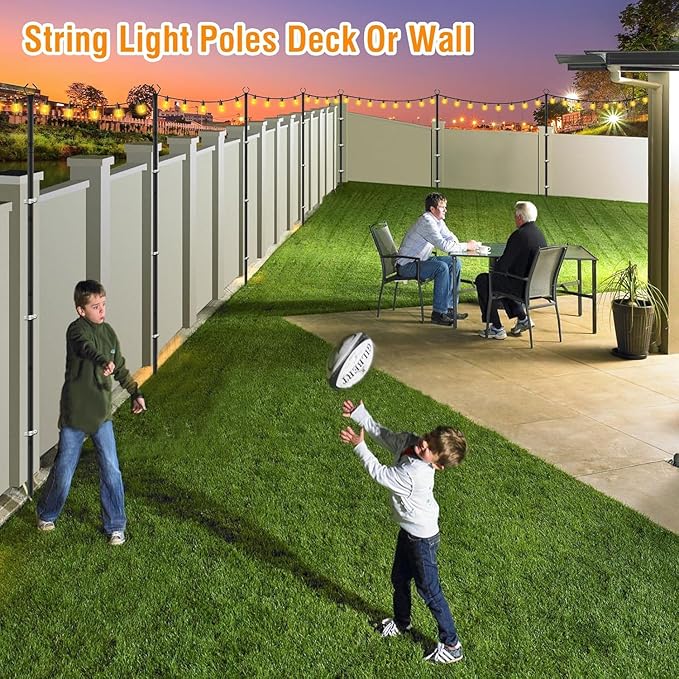 AILBTON 10 Pack 10Ft String Light Poles, Light Poles - Image 5