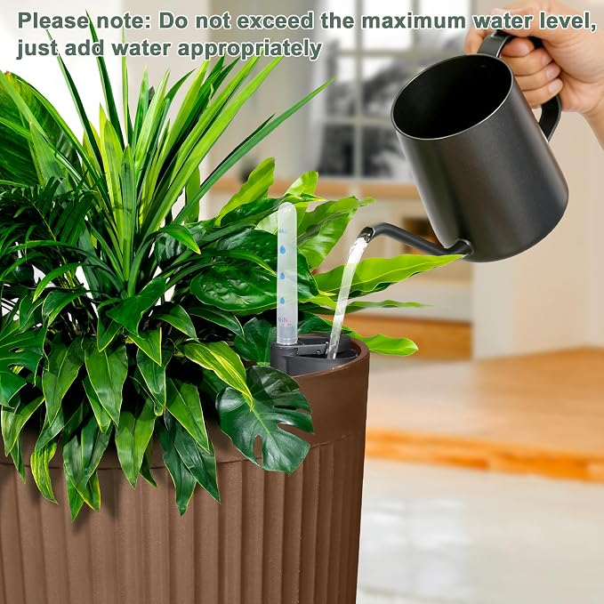 Set of 2 Large Planter Outdoor Self Watering Pots - Image 2