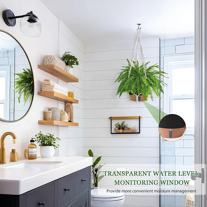 10 Inch Hanging Planters for Indoor Plants, 2 Pack Self Watering Hanging - Image 7