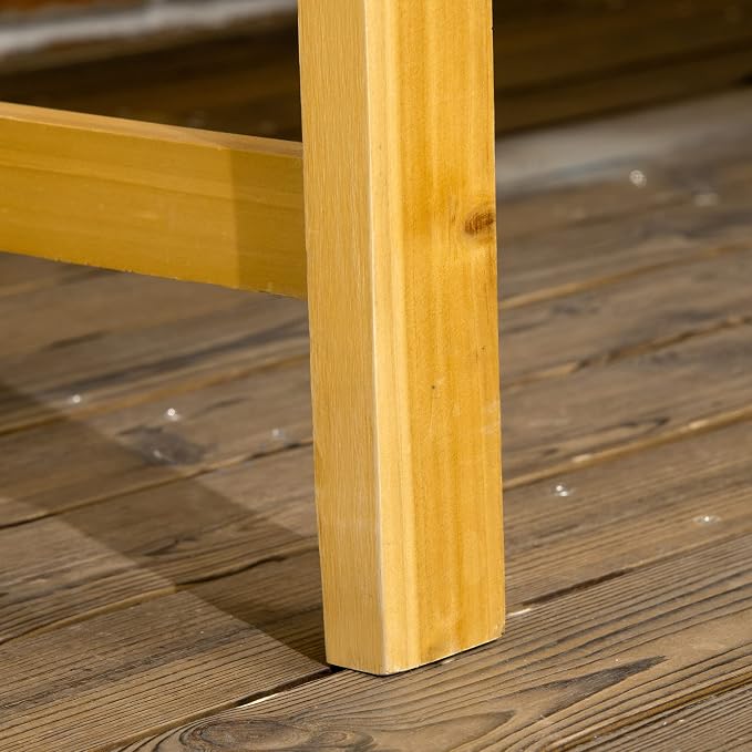 Outsunny Wooden Patio Bench, Outdoor Garden Bench - Image 9