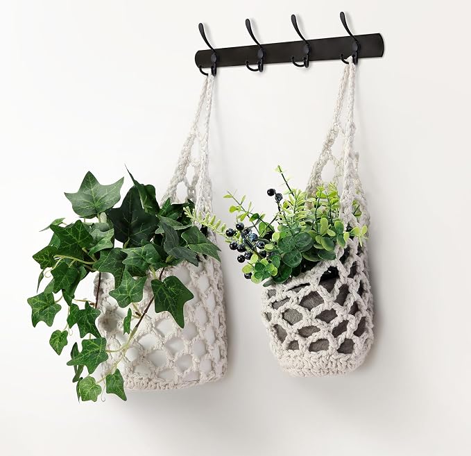 4 Packs Hanging Planters for Indoor Plants, Wall Plant Holder | Plant Hanger - Image 2