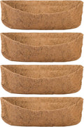 4 Pack Coco Liners for Window Planter Box - 24in 100% Natural Coconut Coir by ANPHSIN