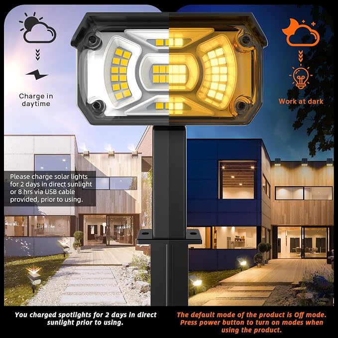 Solar Spot Lights Outdoor Landscape Lights, 40 LEDs Solar Landscape Spotlights - Image 5