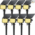 8 Pack Solar Spot Lights Outdoor, 2-in-1 Solar Lights Outdoor Waterproof IP65 by MinPea