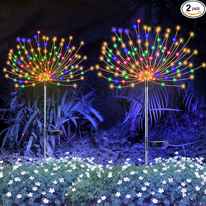 YOTOZU 2 PCS Solar Firework Light, Outdoor Solar Garden Decorative Lights 120 by YOTOZU