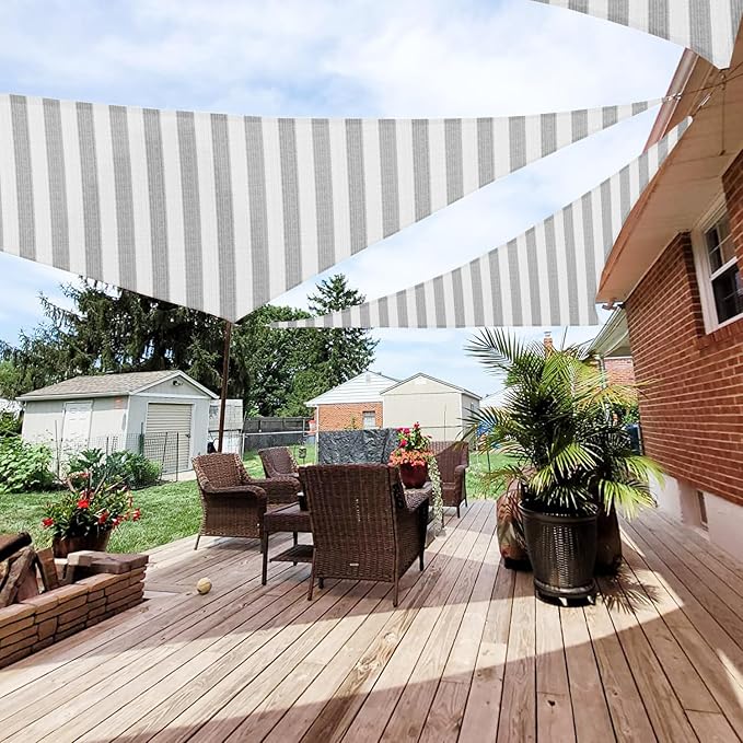 Patio Paradise 25' x 25' x 25' Sun Shade Sail Triangle Canopy Shade Cloth by Patio