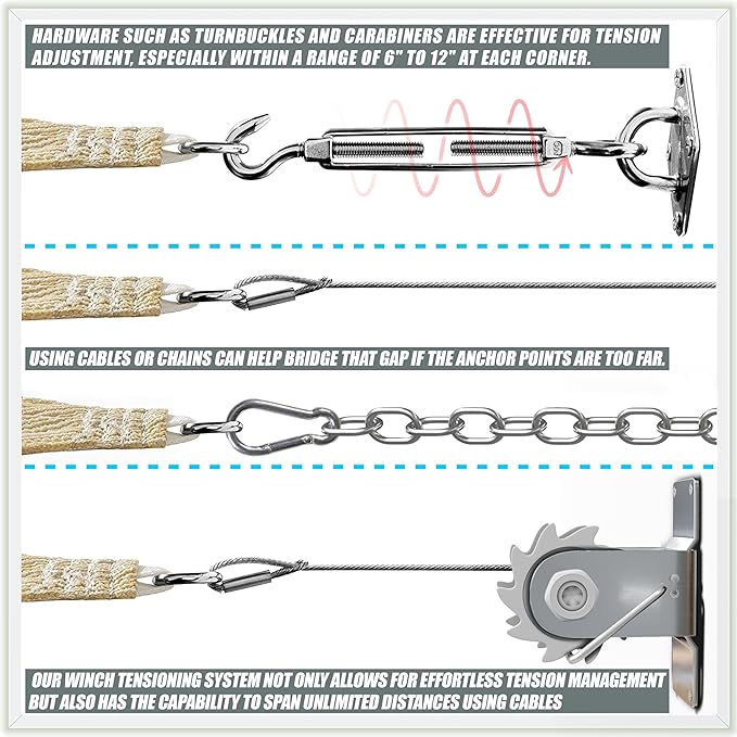 Amgo Custom Size 14' x 21' x 25.2' Red Right Triangle Sun Shade Sail UPF50+ - Image 3