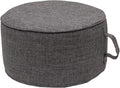 QILLOWAY Indoor/Outdoor Inflatable Stool, Round Ottoman, All Weather Foot Rest by QILLOWAY
