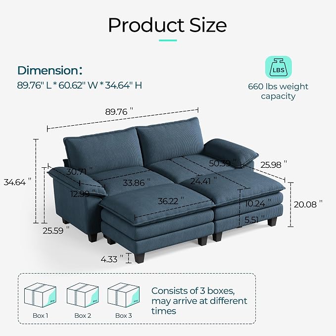 LINSY HOME Modular Sectional Sofa - Image 2