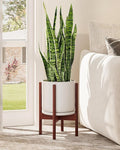 Adjustable Plant Stand Indoor, Bamboo Plant Stand Fits 8 9 10 11 12 Inches by Gentingbro