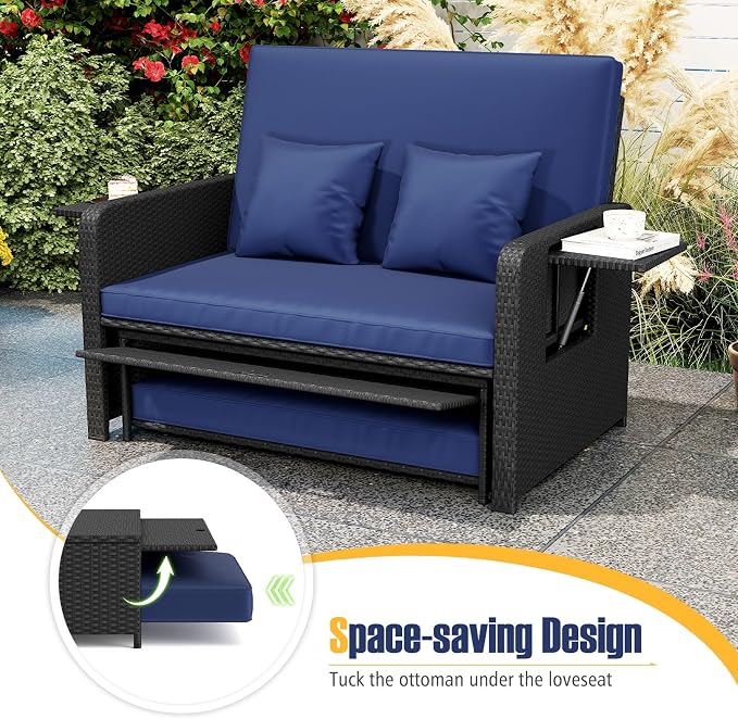 RELAX4LIFE Wicker Patio Outdoor Daybed - Image 8