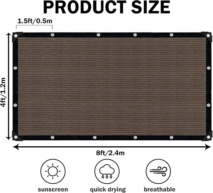 Mocha Sun Shade Cloth, Pergola Shade Cover - Image 2