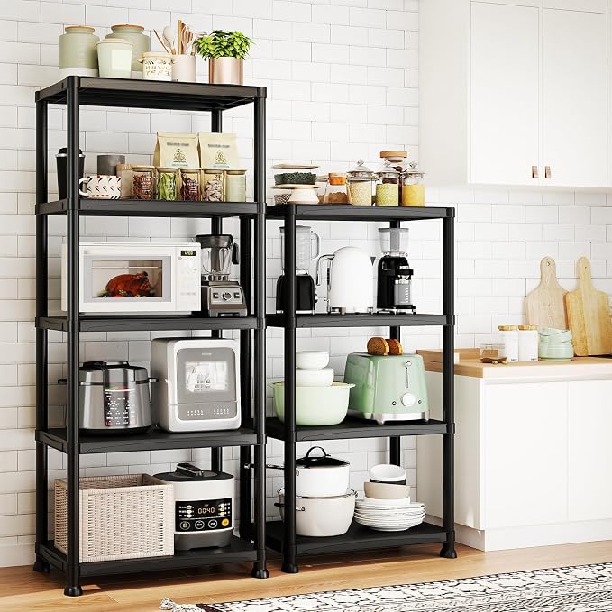 Plastic Storage Shelves, 70.2" H x 11.8" D x 23.62" W Plastic Shelves - Image 7