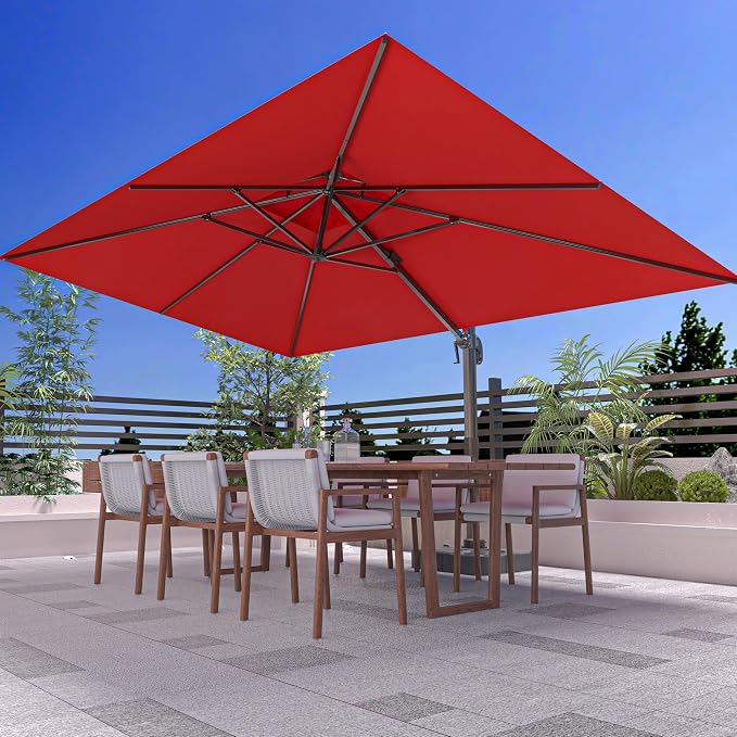 9' X 12' Cantilever Outdoor Patio Umbrellas - Image 8