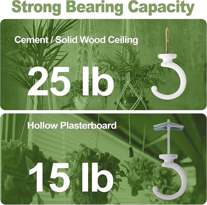 4pcs Ceiling Hooks for Hanging Plants, Hanging Lights Metal Small Hooks - Image 3