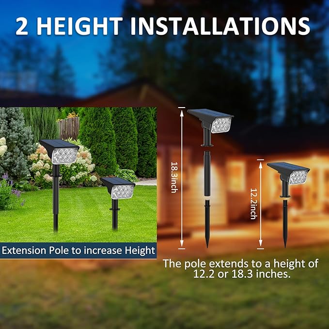 T-SUNUS RGB Solar Landscape Spotlights Christmas Outdoor IP65 Waterproof Color - Image 5