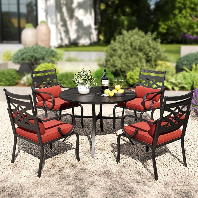 PHI VILLA 5 Pieces Outdoor Dining Set by PHIVILLAThepioneerofcomfortablehouseholdsupplies