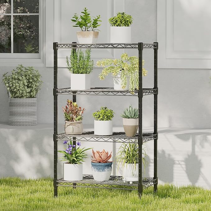 DUMOS 4-Tier Metal Wire Storage Shelves, Adjustable Standing Storage Rack Shelf - Image 8