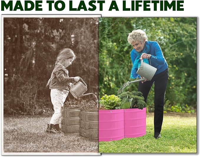 Plant & Plot Galvanized Raised Garden Beds Outdoor // 3×3×1 ft Planter Raised - Image 2