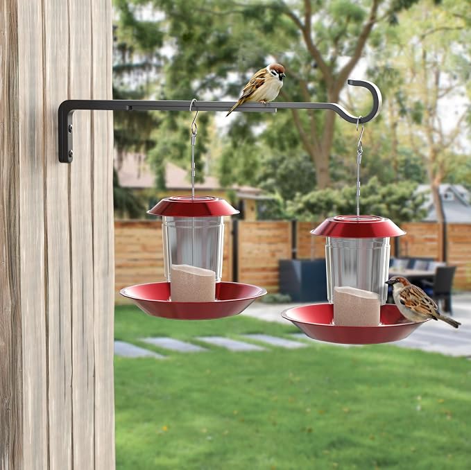 15 Inch 2 Black Pack Heavy Duty Outdoor Plant Hangers, Iron Hanging Plant - Image 7