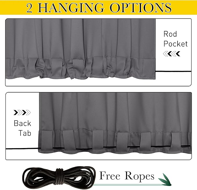 NICETOWN 2 Panels Weighted Blackout Curtains - Image 3
