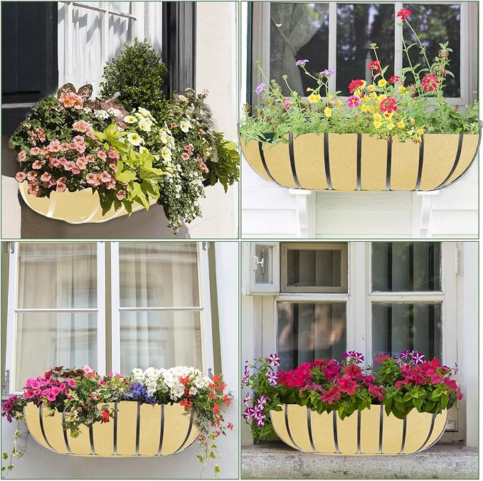 3PCS 30 Inch Planter Basket Liners Fabric Window Box Liners Felt Trough Planter - Image 6