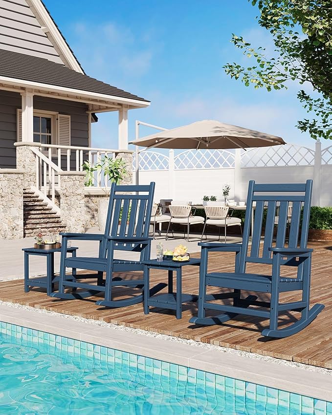 HDPE Rocking Chair Outdoor Set of 4 - Image 6