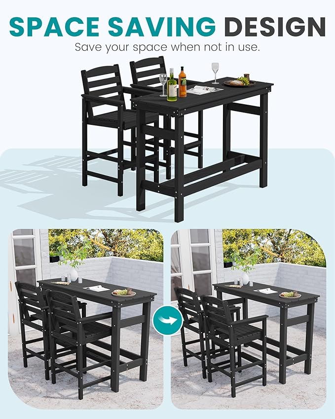 SERWALL 41" Outdoor Bar Table - Image 8