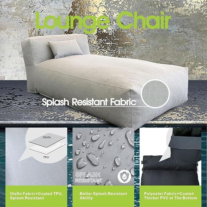 Outdoor Bean Bed Chair Sun Lounger, Outdoor Couch Sofa - Image 8