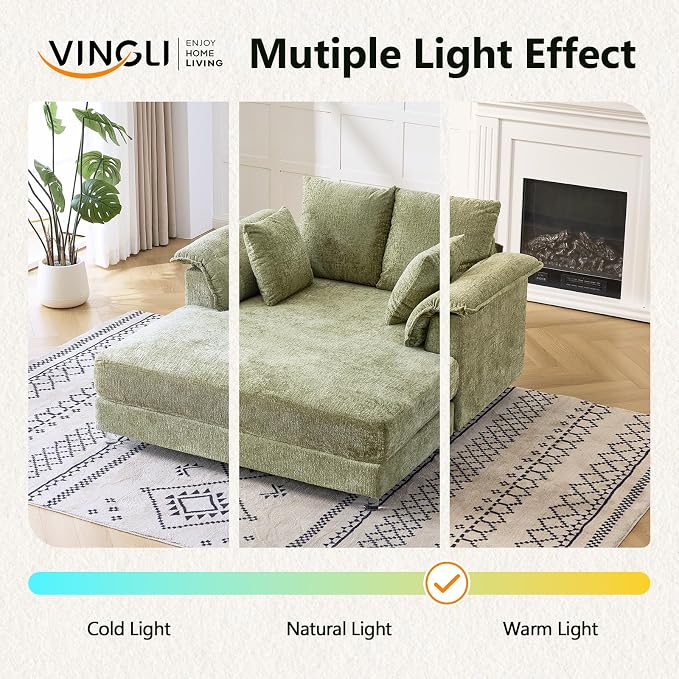 VINGLI Modern Floating Chaise Lounge Chair - Image 8