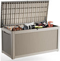 ROJIK Outdoor Storage Housing Deck Box, Waterproof Patio Furniture, Garden Tools by ROJIK
