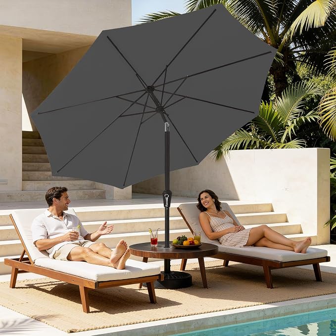 MEWAY 9ft Patio Umbrella Outdoor Table Umbrellas - Image 3