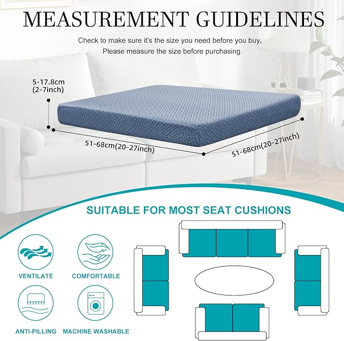 12Pcs Stretch Patio Cushion Covers, Outdoor Couch Covers Replacement, Outdoor - Image 2